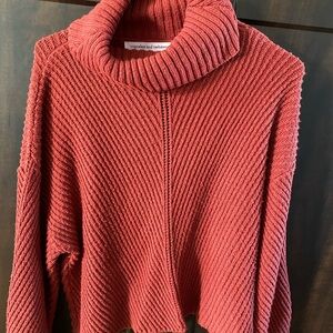 Orange Turtleneck Sweater